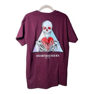 🆕Primitive x Heart Breaker’s Club Maroon Eternal Men’s Tee size Medium NWT